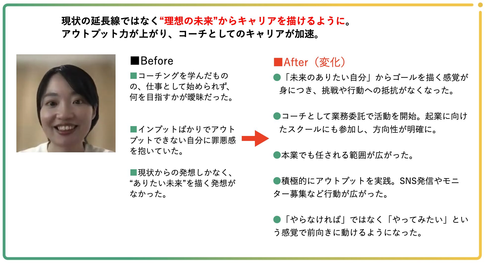 認知科学コーチング,受講生の感想
