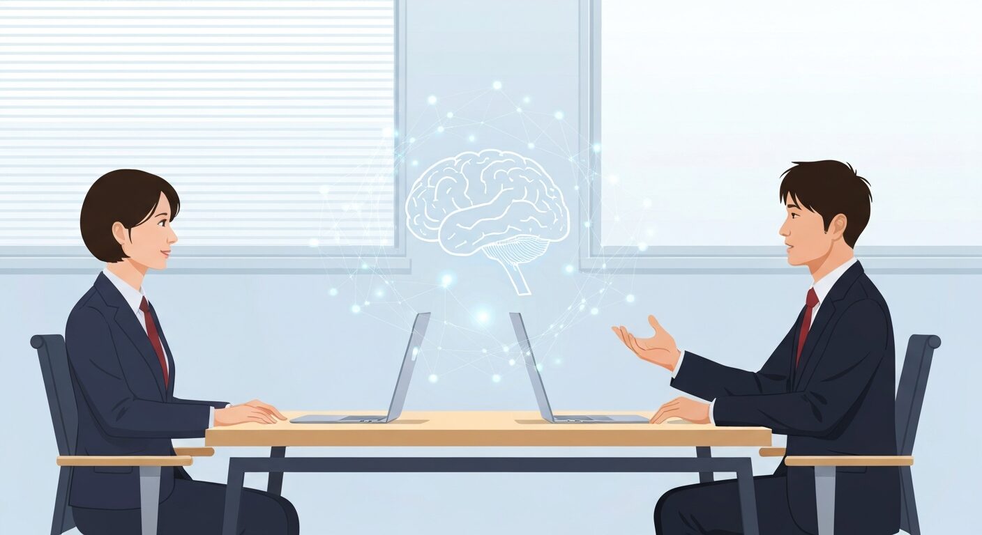 認知科学コーチングのセッション風景を表したイラスト